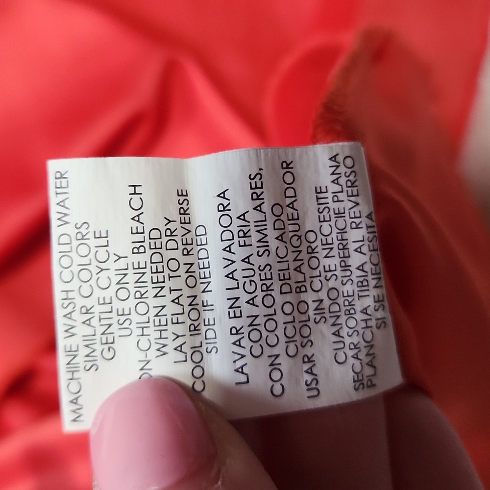 Red Ruffle Dress With Side Cutouts- Small - Picture 9 of 9